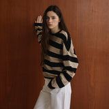 Big Striped T-Shirt_Beige