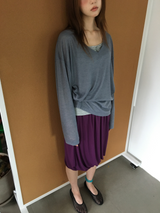 シナモンサマーVネックニット (6color)