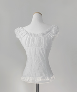Sindy lace button blouse
