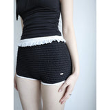 【MADE】simmer frill shorts, black
