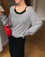 [ORIGINAL] Selly Deep U-Neck Sleeveless Set
