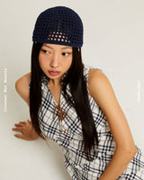 Crochet Net Beanie (navy)