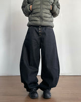 Button Curved Denim Pants