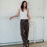 ゴーイングコットンワイドパンツ brown