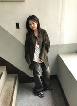 2-Color Signature Flare Denim Pants