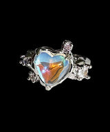 Big Heart gemstone Ring