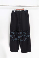 [UNISEX] One-two lettering jogger & wide pants