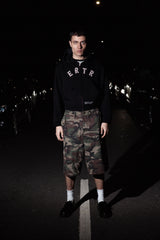 ERTR Appliqué Hoodie Zip-up Black