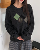 Choa Vintage Argyle Patch T-shirt