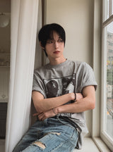 フリーズオーバーフィットプリントショートスリーブTシャツ