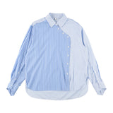 asymmetry stripe overshirt