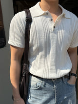 Dao placket collar knitwear