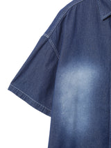 Deep ocean denim set up shirt 2C