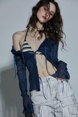 PLEATS CARDIGAN