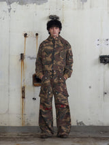 Ghost In The Shell Logo Denim Cargo Pants (Camo)