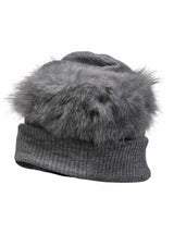  FLUFFY FORM BEANIE . GREY