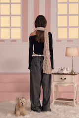Frankie button pants - dark gray       