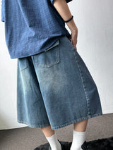 If Side Pintuck Denim Bermuda Shorts 3color