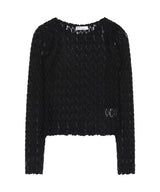 [NF] POIN LACE LAYERED TEE (BLACK)_F24QB283