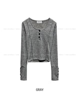 Moki Cut Henley Neck Knit