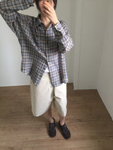 Summer Gauze Check Shirt (2color)