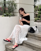 Hintz lace long skirt