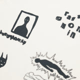 Graffitionmind グラフィティ長袖ピグメントTシャツ (Cream)
