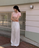 Fore eyelet banding pants