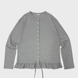 NATTY CARDIGAN IN GREY (SCARF SET)