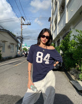 ナンバーネイビールースフィット半袖Tシャツ