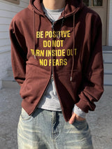 Positive Two-Way Hood Zip-Up (3colors)