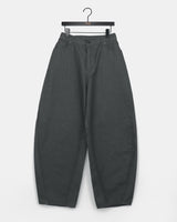 Cookit Stripe Slit Balloon Fit Wide Cotton Long Pants