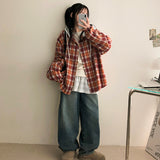 Lonty Layered Hooded Checkered Shirt