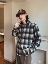 Planet over check shirt
