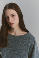 Angora Flare Sweatshirt Charcoal
