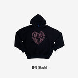 T-Shirt Heart Lettering Hooded T-Shirt