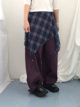 Misty Checkered Layered Skirt