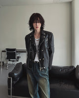 Siren biker leather jacket