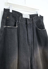 (UNISEX)トーントワイライトブラックデニム