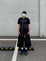 Sand Western Rivet Bermuda Pants 4C