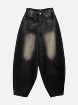Ramie Brush Balloon Denim Pants 5C
