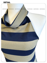 Halterneck Hot Stripe Sleeveless T-shirt