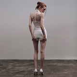 Rose Lace Halter Top [Ivory]