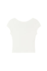 Glossy gem ラウンドトップ, White