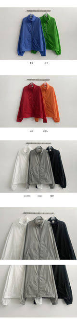Road Summer High-Neck Windbreaker Zip-Up Jumper