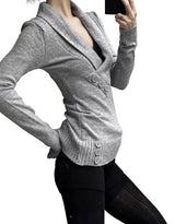 Annie Button Wrap Knit