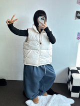 B-CASIC FIT PADDINF VEST💚🩶🖤🤍🤎6COLOR