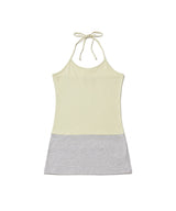 STRIPE LAYERED HALTER TOP - GREEN