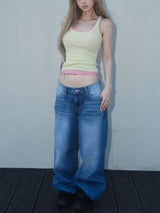 true hoop pink denim
