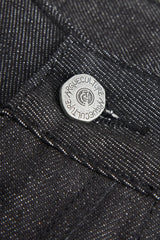 Embroidered Flared Raw Jeans